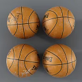 Durable KING Brand Basketball Sports Equipment Set Of Four Leather Surface Balls
