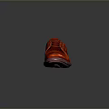 Glossy Red Leather Shoes With Classic Laces And Comfortable Sole For Daily Use