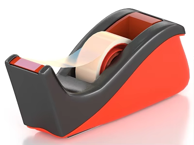 Tape Cassette Tape Dispenser Tape 3d model