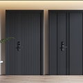 Anti-theft door combination anti-theft door door combination entrance door safety door 3d model