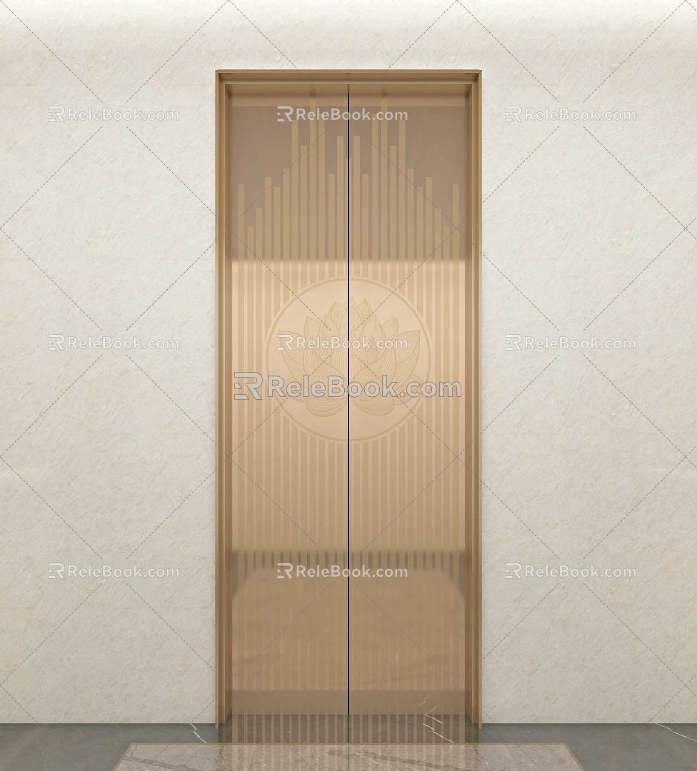 Modern elevator door elevator door pattern 3d model