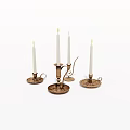 Elegant Candle Holders With White Candles For Home Decoration