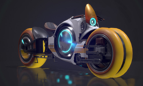 INDUSTRIAL LOFT MOTORCYCLE SCI-FI MOTORCYCLE 3d model