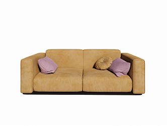 modern double sofa 3d model