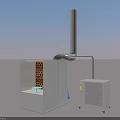 Industrial Air Treatment Equipment With White Enclosure Honeycomb Structure Side Cabinet And Ventilation Duct