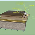 Detailed Building Component Structure With Waterproof Insulation Structural And Surface Layers 3d model