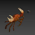 Appetizing Red Steamed Crab With Large White Claws And Colorful Cube