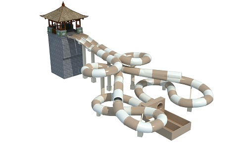 Modern Slide Playground Equipment 3d model