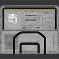 Life Support System Console Industrial Gray Metal Design With Technical Diagrams And Ventilation Grilles