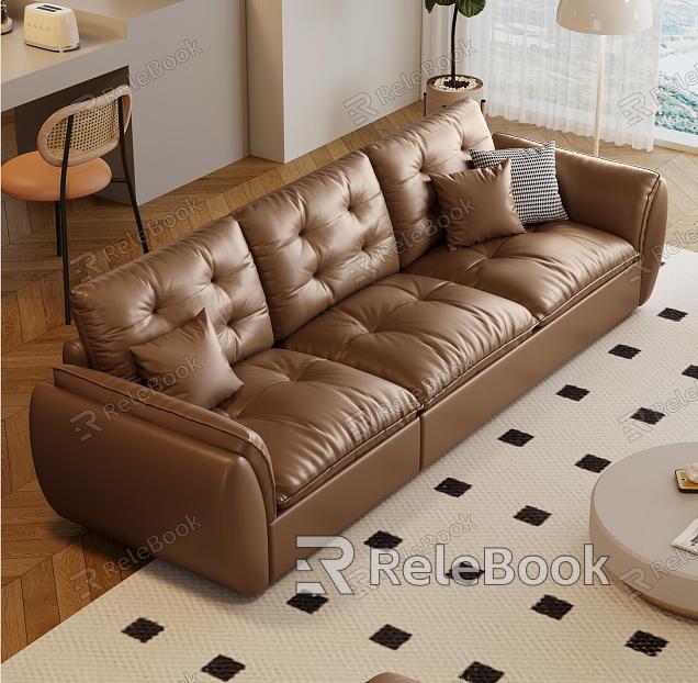 Modern Three-Seat Sofa model