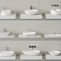 Modern wash basin wash station 3d model