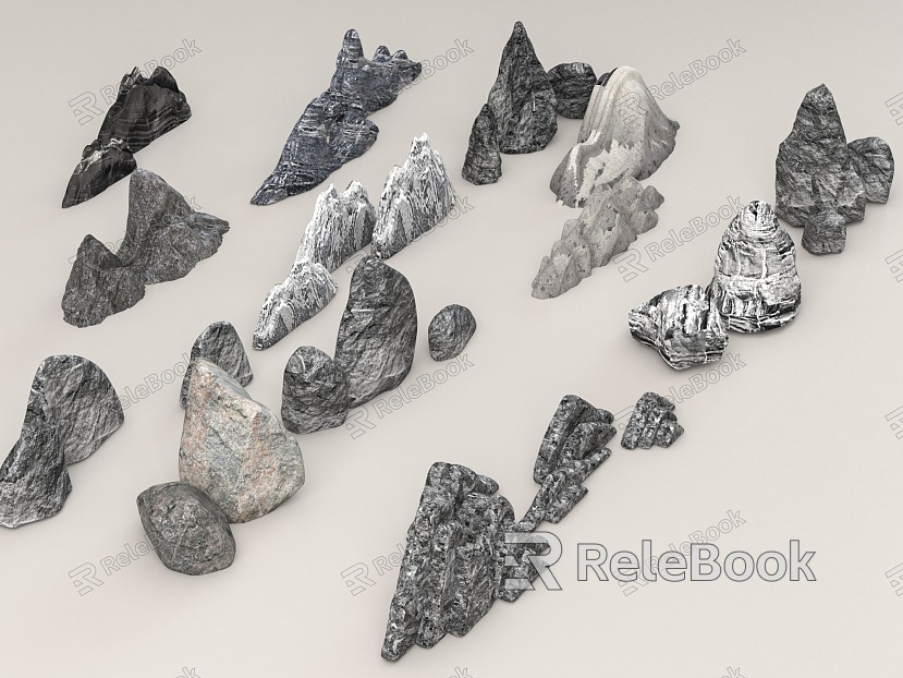 New Chinese-style rockery stone stone landscape stone rockery stone rockery ornaments stone ornaments model