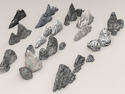 New Chinese-style rockery stone landscape stone rockery stone rockery ornaments stone ornaments 3d model