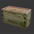 Wooden Rectangular Garden Ornament Planter With Soil For Outdoor Decorative Use