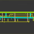 3D Model of Industrial Piping System With Green Yellow Components and Mechanical Structure