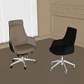Rotating office chair 3d model