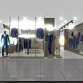 BUYIN Men's Suits Clothing Store with Mannequin Display and Modern Interior