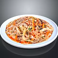 Delicious Colorful Stir-Fried Noodles With Carrot Sesame Seeds And Green Onions