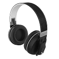 Sleek Black Over Ear Headphones With Fabric Headband And Round Comfortable Ear Cups