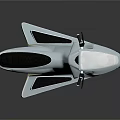 Futuristic Silver Vehicle With Streamlined Design Black Seat And Large Tires