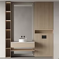 Modern sink mixer button sink forming rack 3d model