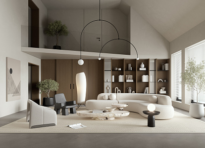 modern living room 3d model