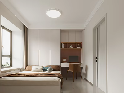 Cream style tatami bedroom 3d model