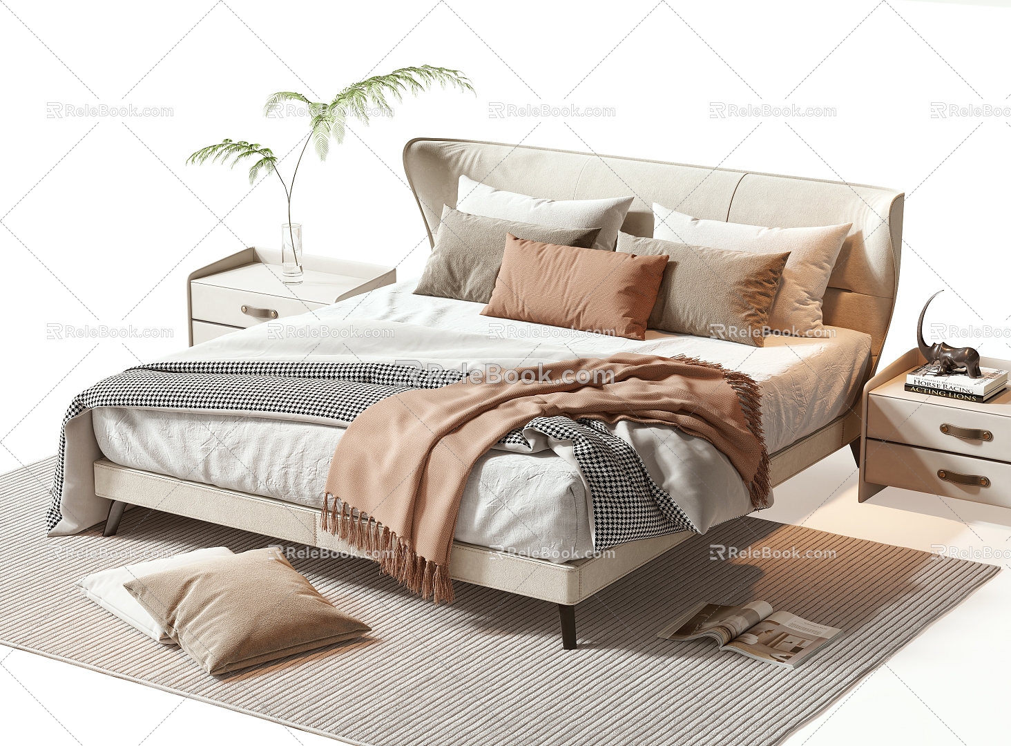 Double bed 3d model