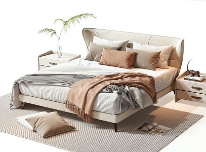 Double bed 3d model