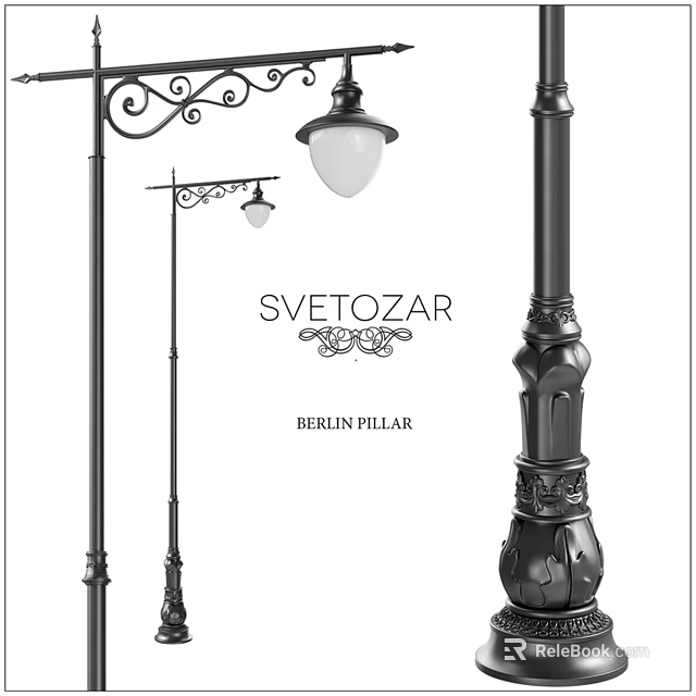 Svetozar Berlin Pillar Outdoor Lights With Decorative Designs And Various Styles 3d model 