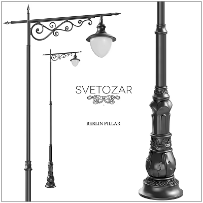 Svetozar Berlin Pillar Outdoor Lights With Decorative Designs And Various Styles 3d model