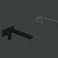 Modern Wall Mounted Metal Faucets With Sleek Design And Water Droplets