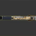 Camouflage Patterned Tactical Pistol With Brown Wooden Grip And Black Components