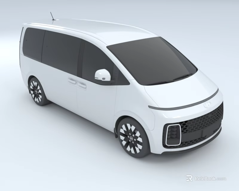 White Modern Van With Sleek Exterior Design Black Windows And Alloy Wheels 3d model 
