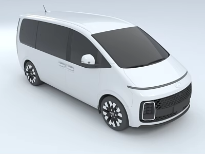 White Modern Van With Sleek Exterior Design Black Windows And Alloy Wheels 3d model