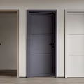 Modern Interior Hinged Doors In Light Wood Dark Gray And White Designs 3d model