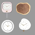 Modern clock wall clock combination 3d model
