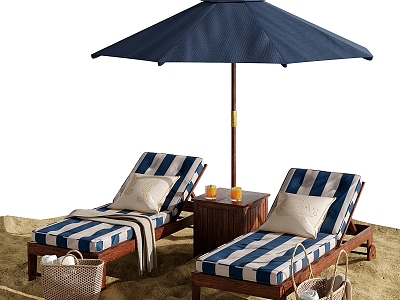 Modern gardening sketch beach umbrella outdoor furniture business 3d model