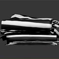 Stylish Black And White Striped And Checkered Bed Linens Stacked Neatly