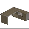 Modern Light Gray Office Desk With Drawer Open Compartment And Sleek Surface