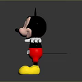 Classic Mickey Mouse Character With Black Ears White Gloves Red Shorts And Yellow Shoes