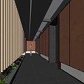 Modern Aisle Corridor 3d model