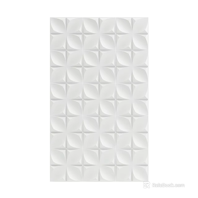 Light Gray 3D Geometric Pattern For Sofa Background Wall Design 3d model 
