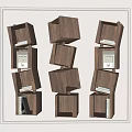 Decorative Bookshelf 3d model