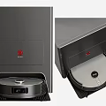 Modern Robot Vacuum Cleaner for Daily Use with Black Design and Open Lid