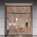 Traditional Japanese Restaurant Interior With Wooden Structure Menu Board Counter And Tables