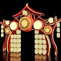 New Chinese style ancient building archway Guochao Guofeng block night market entrance and exit Meichen archway scenic spot gate tower scenic spot gate Guofeng entrance and exit market night city entrance and exit 3d model
