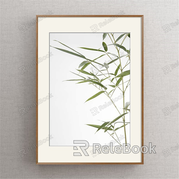 New Chinese Plant Painting Green Bedroom Plant Flower Leaf Decorative Painting model