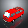 minibus minivan driverless bus school bus van box car 3d model