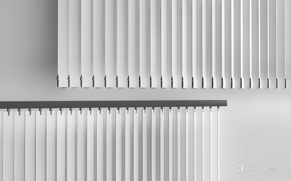 Elegant Modern Curtain For Living Room Interior With Light Filtering Fabric And Pleated Design 3d model 